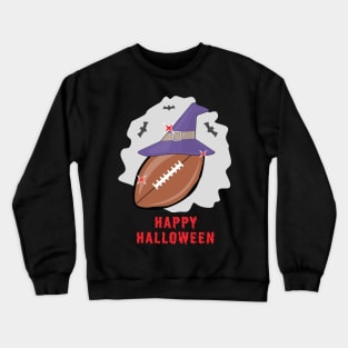 Happy Football Halloween - Funny Crewneck Sweatshirt